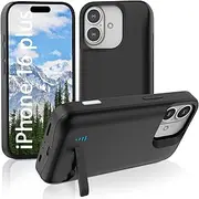 SlaBao Battery Case for iPhone 16 Plus, 6800mAh Portable Protective Charging Case, Rechargeable Extended Smart Battery Charger case Compatible with iPhone 16 Plus, 6.7 inch, Black