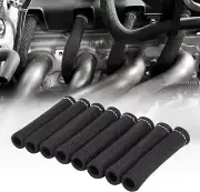 Black Spark Plug Wire Boots Thermal Protection Insulator Sleeve Fit Nissan (for: Nissan)
