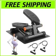 Multi-Functional Mini Stepper with LCD Monitor & Resistance Bands - Easy Storage