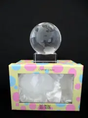 Oleg Cassini Crystal World Globe Paperweight Large New