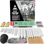 Arteza Drawing Kit for Adults, Set of 35 Sketching Tools and Detailing Accessories, Art Supplies for Professional, Student, and Hobbyist Drawing