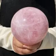 4.05LB Natural Pink Rose Quartz Sphere Crystal Magic Ball Healing G5404
