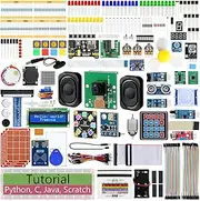 Freenove Complete Starter Kit for Raspberry Pi 5 4 B 3 B+ 400 Zero 2 W, 1170-Page Tutorial, Python C Java Scratch Processing Code, 386 Items, 164 Projects, Camera Speaker (Raspberry Pi NOT Included)