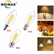 B15 E14 B22 LED Filament Candle Bulb Small Bayonet Screw Cap Light Bulb Dimmable
