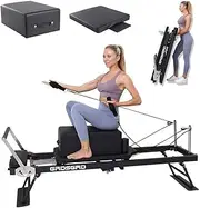 CRODRES Pilates Reformer Machine Foldable Pilates Machine Equipment for Home Pilates Exercise Equipment Up to 300LBS