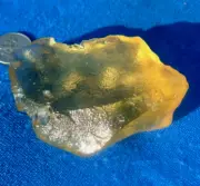 Libyan Desert Glass Meteorite Tektite impact specimen(370 crt)dimples yellow Gem