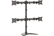 StarTech.com Quad Monitor Stand, Crossbar, Steel, Monitors up to 27" (17.6lb/8kg), VESA Monitor, Computer Monitor Stand, Monitor