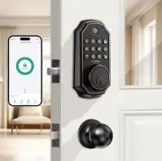 ARPHA WiFi Fingerprint Smart Door Lock APP Control & With Handle Set D280K - NEW