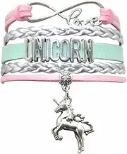 [Vikitoriously] Unicorn Bracelet Infinity Love Cute Unicorn Charm Bracelet Unicorn Jewelry Gifts For Unicorn Lover, Unicorn Themed Jewelry Bulk