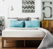 Zinus Blake Solid Wood Walnut Bed Frame