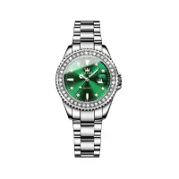 在飛比找蝦皮購物優惠-女士手錶 勞力士 不鏽鋼錶帶 鑲嵌鑽石的手錶 OLEVS 9