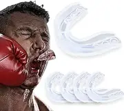 Pack of 5 Mouth Guard Boxes, Mouth Guard for Grinding Teeth, Martial Arts, Sports Mouth Protection, for Football, Rugby, Muay Thai, Hockey, Rugby, Kickboxing (Transparent, 61 x 51 x 34 x 18 mm)