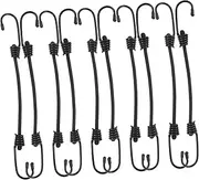 KOMBIUDA 10pcs Heavy Duty Elastic Bungee Cords with Hooks Versatile Tie Down Straps for Scooters and Motorcycles Durable Binding Ropes for Trunk Securing and Outdoor Use