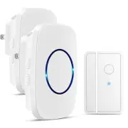 Door Chime When Door Opens FullHouse Door Sensor Wireless Entry Alarm with 10...