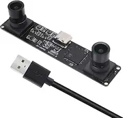 MMlove USB Stereo Camera Synchronous Dual Lens 1080P 60FPS Camera Module 4MP 3D Webcam 117° Wide Angle View Lightburn Webcam USB2.0 Plug & Play for VR Face Recognition Streaming,PC/Laptop/Raspberry Pi
