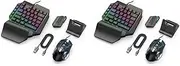 Binxind 2X Gamepad Mobile for Controller Gaming Keyboard Mouse Converter Bluetooth for iOS Android Game Adapter, Mix SE Set