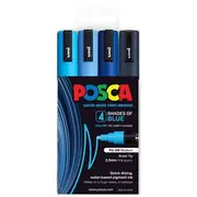 Posca PC-5M Paint Marker Blue 4 Pack