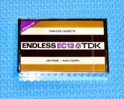 TDK ENDLESS CASSETTE EC-12 12 MIN 1977 JAPAN CASSETTE TAPE (1) (SEALED)