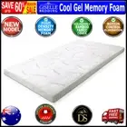 Giselle Bedding Cool Gel Memory Foam Mattress Topper w/Bamboo Cover 10cm - Queen