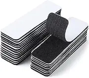 Self Adhesive Hook and Loop Strips – 20 PCS Heavy Duty Double Sided Sticky Pads – Reusable Black Fastening Tape for Fabric, Mounting, Hanging & Organising – Strong Adhesive for Home or Office