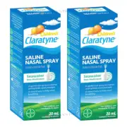 2x Claratyne Children Saline Nasal Spray Seawater NonMedicated Natural Way 20ml
