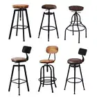 Levede 1x/2x/4x Bar Stool Barstools Kitchen Wooden PU Industrial Swivel Chair