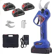 21v Cordless Electric Pruning Shears, Multipurpose Pruning Shears, Cutting Diameter 45mm, Multipurpose Pruning Shears, for Gardens,Farms,Orchards,3*Battery