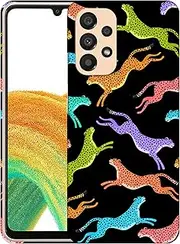 [GlamCase] for Samsung Galaxy A23 5G / 4G, Galaxy A23 5G / 4G Case - Cheetah Multicolour Print Printed Slim & Sleek Cute Hard Plastic Designer Back Phone Case/Cover for Samsung A23 5G / 4G