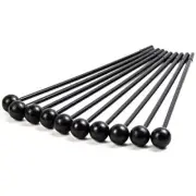 Framendino Plastic Bell Mallets Solid Drum Percussion Sticks 10 Pack Black