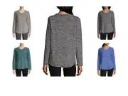 St John's Bay Active Polar V-neck Fleece Women's Sweatshirt - New!