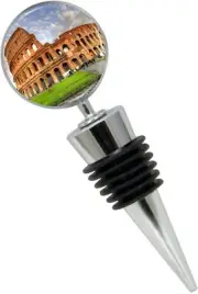 Rome Coliseum Italian Wine Bottle Stopper in Gift Box Italy Souvenir