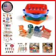 High-Quality Coin Counter Tubes & Color-Coded Tray Set for Effortless Sorting