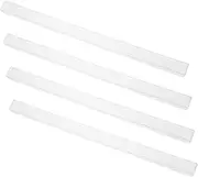 COMNESTBI 4Pcs Transparent Mahjong Racks with Mini Mahjong Support for Tiles Practical Game Accessories