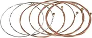 High-End Guitar String Coated Acoustic Guitar Strings Hexangular Steel Core Phosophor Bronze Anti-Rust Vacuum Coating Pack of 6 Strings Coppery&Chrome DPK-011