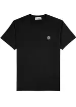 Stone Island Logo Cotton T-shirt - Black - M M
