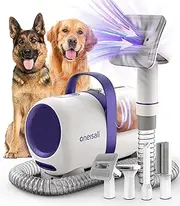 oneisall Pet Hair Remover, Vacuum Cleaner Brush for Dog Hair, Reusable, 10,000 Pa 99.99% Vacuum Suction (1.5 L) with 5 Care Accessories
