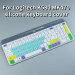 羅技 適用於 LOGITECH MK470 鍵盤保護膜卡通可愛創意膜 K580 矽膠鍵盤蓋