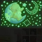 to Scrub Wall Sticker Nightlight Star Decal Glow Stickers Elephant Wallpaper