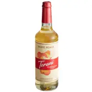 Torani Puremade White Peach Flavoring Syrup 750 mL Glass Bottle 880602266