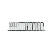 Proto Torqueplus 15 Piece Metric Deep Socket Sets, 1/2 In, 12 Point - 1 per SET