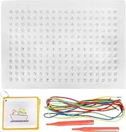Threading Board for Kids, Colorful String Art Kit, Craft Art Board Imagination Development Educational Weaving Drawing Game for Classroom Home School Kindergarten