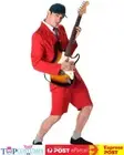 School Boy Rocker Angus AC DC Mens 80s Punk Rock Star Fancy Dress Costume