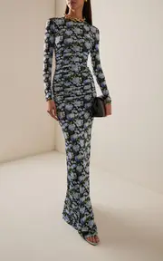 [Carolina Herrera] Ruched Jersey Gown