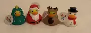 Target Bullseye Playground Set of 4 Christmas Holiday Rubber Ducks