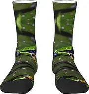 [pvinnk] Peace Tree Frogs Print Adult Long Thick Socks Unisex Crew Socks For Men Womenfor Workouts Sports Socks