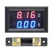 DC 100V 0-50A Voltmeter Ammeter LED Dual Digital Volt Amp Meter Gauge + Shunt US