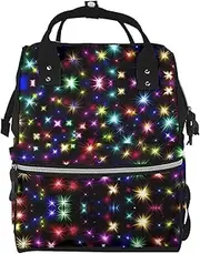 GaxfjRu Bright Beautiful Colorful Art Durable Pañaleras Para Bebe - Versatile Diaper Bag Backpack and Baby Diaper Bag for Moms and Dads, Black, One Size