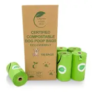 100% Certified Compostable Dog Poop Bags, Plant Based. Biodegradable Waste Ba...