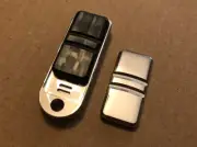 Stainless Steel / Black Resin plate Haptic Fidget Clicker Slider - Rare EDC