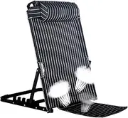 Adjustable Bed Back Rest Adjustable Bed Backrest Recliner Adjustable Fabric Bed Back Rest Comfortable Breathable 6 Positions Adjustable Backrest Frame for Portable Easy to Clean